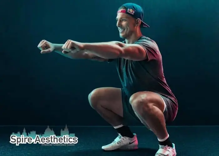 Image of man build leg muscle Ripley through exercise