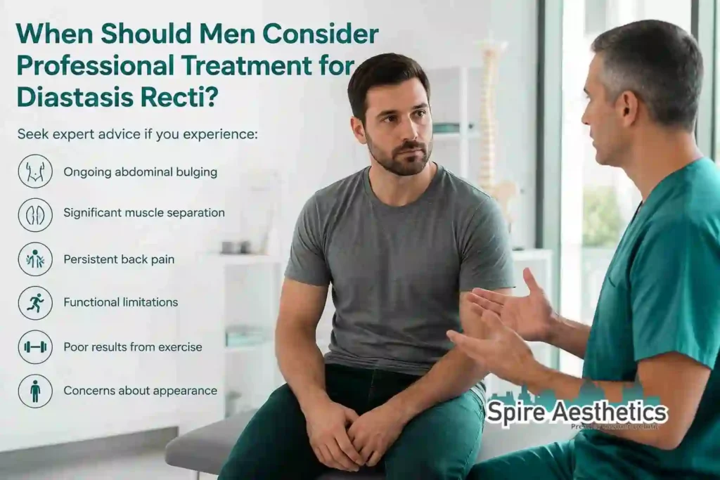 When Should Men Consider Professional Treatment for Diastasis Recti Ripley?